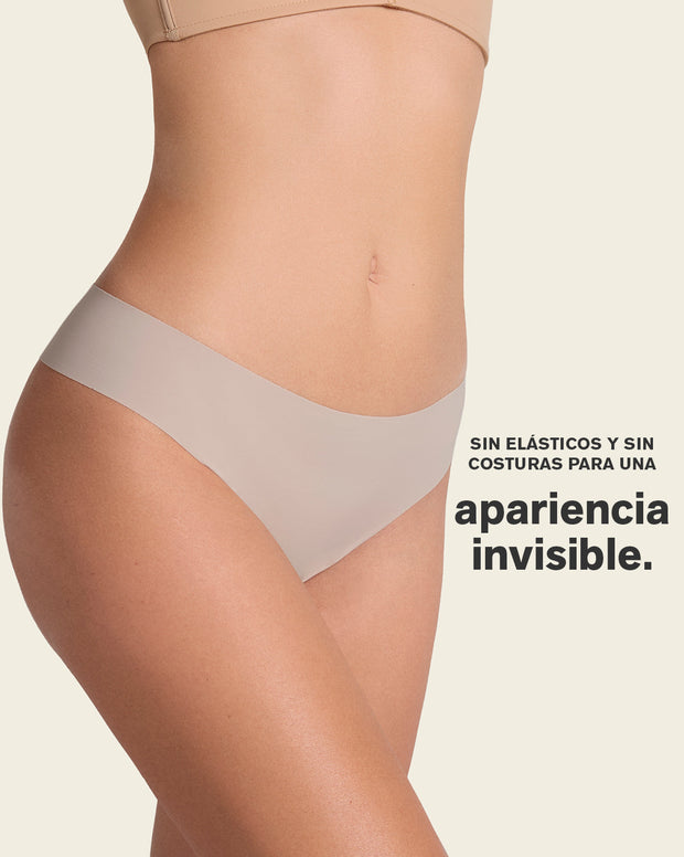 Panty brasilera invisible ultraplano sin elásticos y de pocas costuras