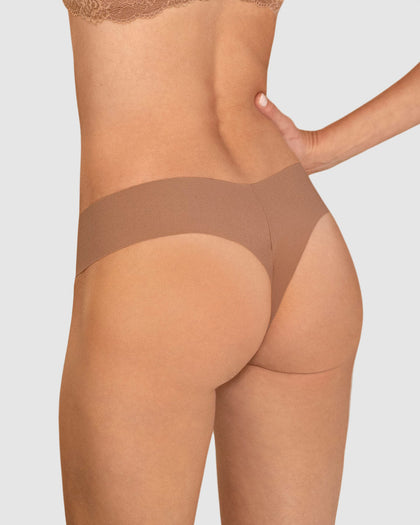 Panty brasilera invisible ultraplano sin elásticos y de pocas costuras#color_a19-cafe-claro