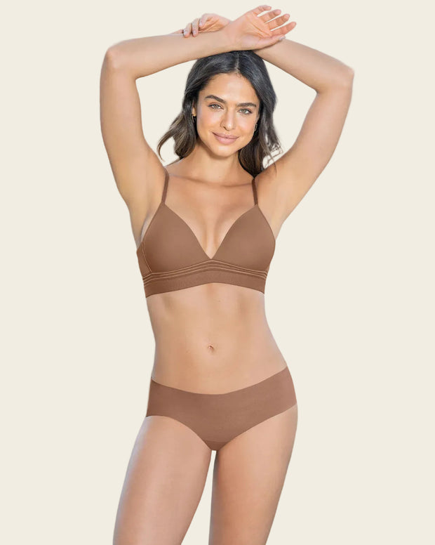 Panty hípster invisible ultraplano sin elásticos y de pocas costuras
