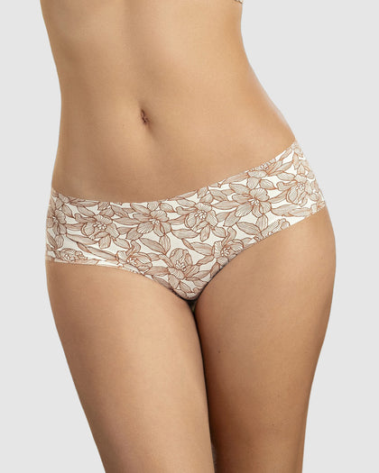Panty hípster invisible ultraplano sin elásticos y de pocas costuras#color_b94-marfil-estampado