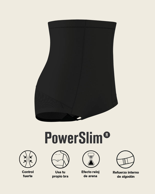 Panty faja de tiro alto y compresión de abdomen invisible en glúteos