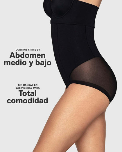 Faja pantalón de tiro alto y compresión de abdomen invisible en glúteos