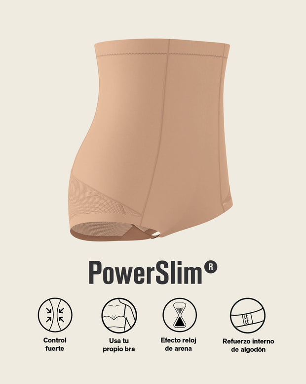 Panty faja de tiro alto y compresión de abdomen invisible en glúteos