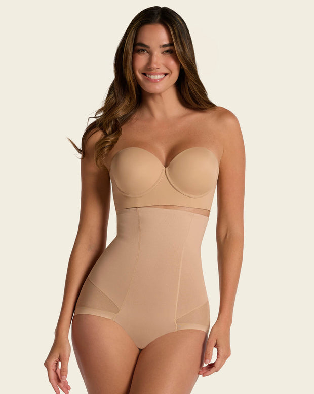 Panty faja de tiro alto y compresión de abdomen invisible en glúteos