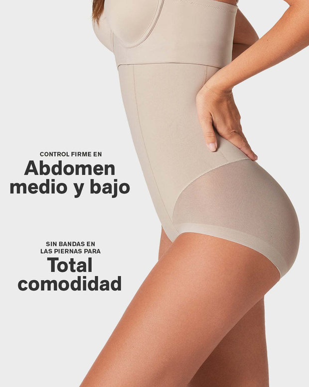 Panty faja de tiro alto y control de abdomen invisible en glúteos
