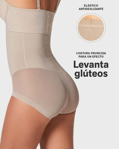 Faja pantalón de tiro alto y compresión de abdomen invisible en glúteos