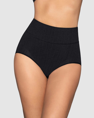 Panty faja de compresión moderada tiro alto en SkinFuse®#color_700-negro