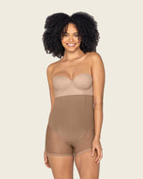 Panty faja strapless invisible con efecto de tanga brasilera#color_857-cafe-medio