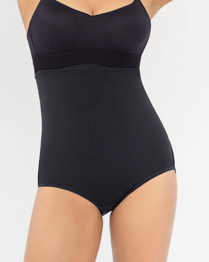 Faja pantalón postquirúrgica con laterales en velcro#color_700-negro