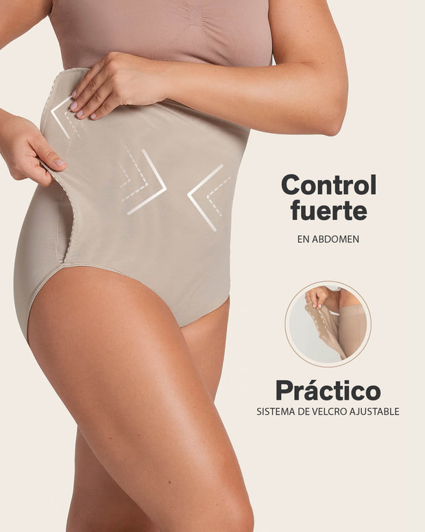 Panty faja postparto y postquirúrgico con laterales en velcro