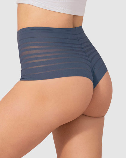 Panty brasilera tiro alto de compresión suave de abdomen