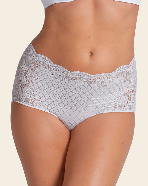 Panty clásico en encaje Smartlace®#color_000-blanco