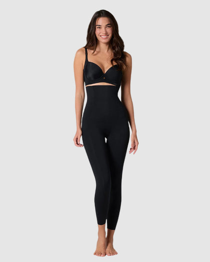Legging de tiro alto de compresión en abdomen y piernas#color_700-negro