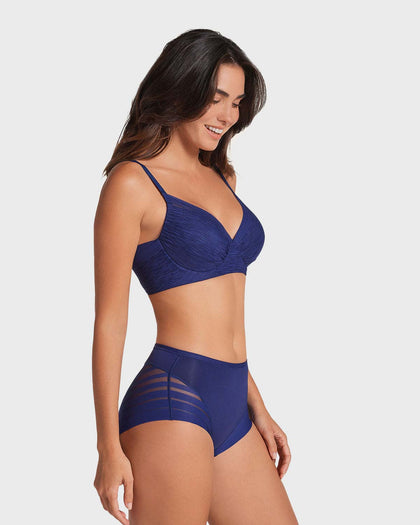 Panty faja clásico con compresión moderada de abdomen y bandas en tul