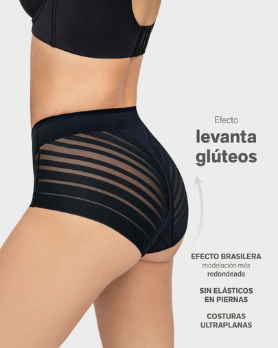 Paquete x 2 panty faja clásicos control moderado de abdomen#color_s03-negro-cafe-medio