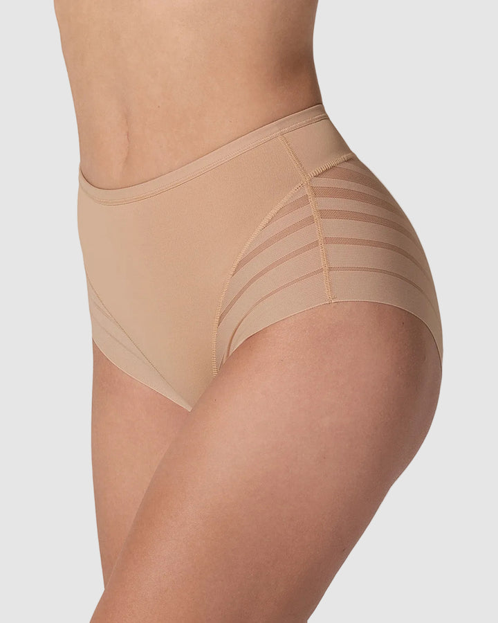 Panty faja clásico con compresión moderada de abdomen y bandas en tul