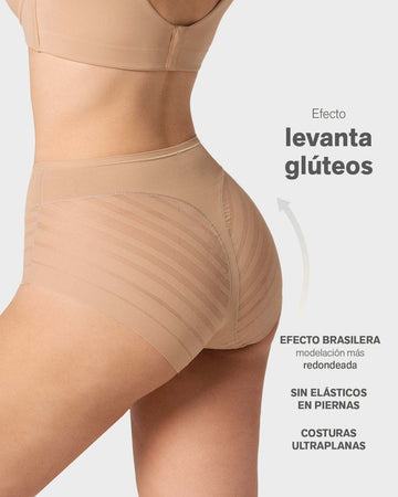 Paquete x 3 panty faja clásicos control moderado de abdomen#color_801-cafe-medio