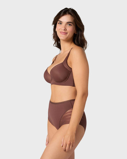 Panty faja clásico con compresión moderada de abdomen y bandas en tul