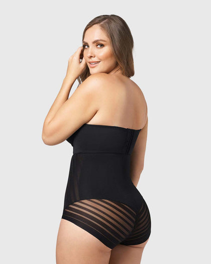 Panty faja busto libre de compresión de abdomen invisible en piernas#color_700-negro