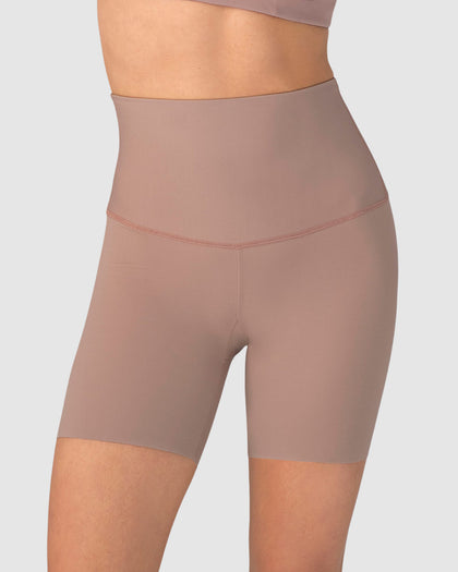 Short de compresión de abdomen y cintura que disimula la celulitis#color_281-rosa-palido