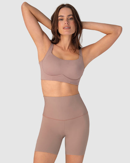 Short de compresión de abdomen y cintura que disimula la celulitis#color_281-rosa-palido