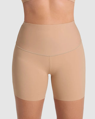Short de compresión de abdomen y cintura que disimula la celulitis#color_801-cafe-medio