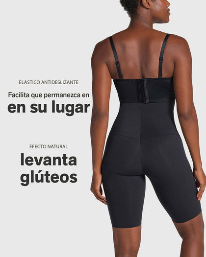 Faja pantalón de tiro alto con compresión en abdomen y cintura#color_700-negro