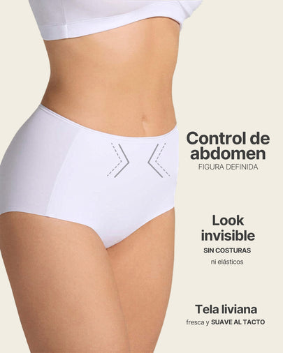 Panty clásico con tela inteligente sin costuras#color_000-blanco