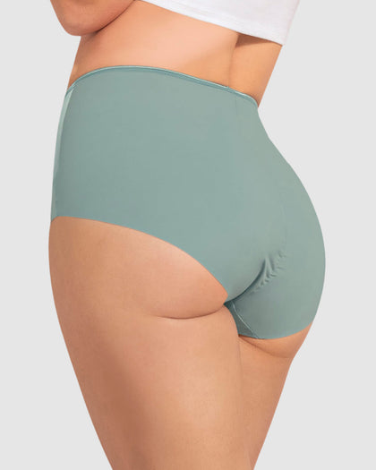Panty clásico efecto invisible de compresión fuerte en abdomen#color_727-verde-medio