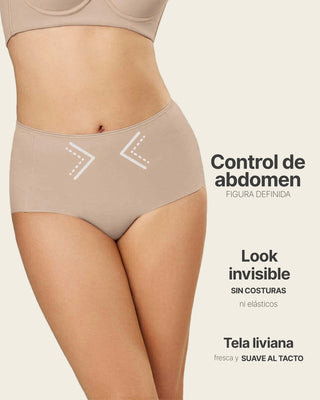 Panty clásico efecto invisible de control fuerte en abdomen#color_170-mandarina