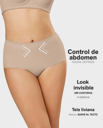 Panty clásico efecto invisible de compresión fuerte en abdomen#color_650-azul-petroleo