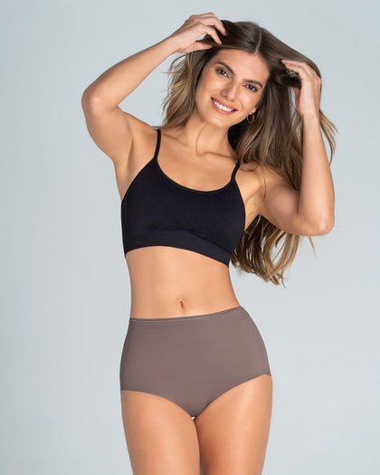 Panty clásico efecto invisible de compresión fuerte en abdomen#color_868-taupe