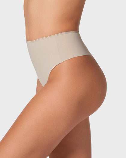 Panty faja brasilera de compresión fuerte tiro alto#color_802-cafe-claro