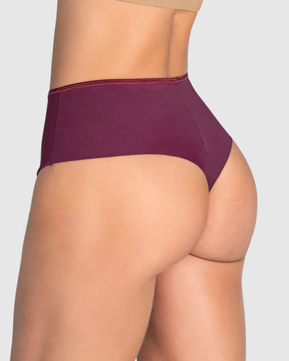 Panty faja brasilera de compresión fuerte tiro alto#color_466-vino