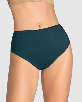 Panty faja brasilera de compresión fuerte tiro alto#color_650-azul-petroleo