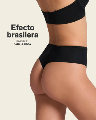 Panty faja brasilera de compresión fuerte tiro alto#color_700-negro