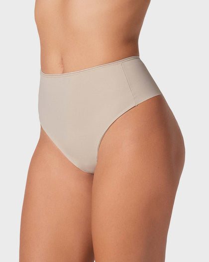 Panty faja brasilera de compresión fuerte tiro alto#color_802-cafe-claro