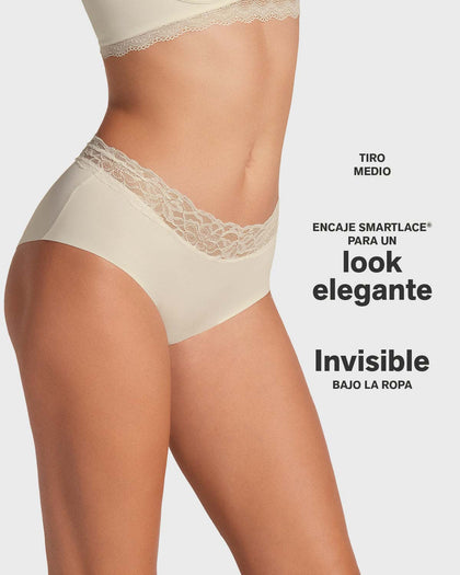 Panty hípster en tela ultraliviana con franja de SmartLace®#color_802-cafe-claro