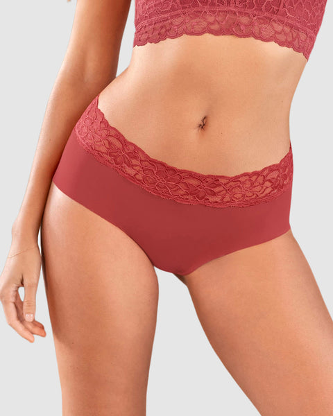 Panty hípster en tela ultraliviana con franja de SmartLace®#color_391-rojo