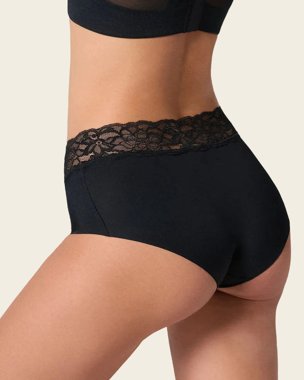 Panty hípster en tela ultraliviana con franja de SmartLace®