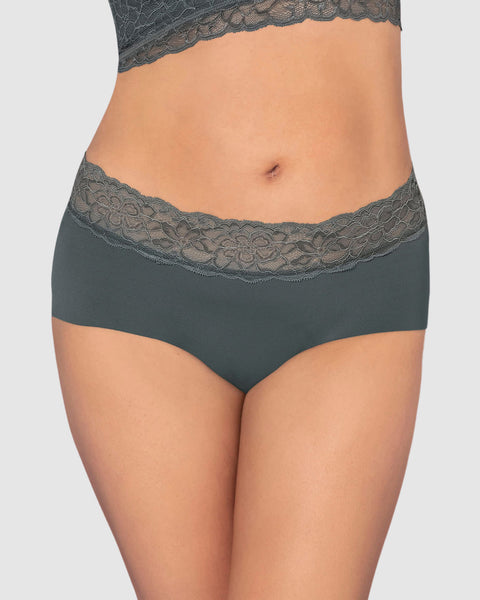 Panty hípster en tela ultraliviana con franja de SmartLace®#color_784-gris-oscuro