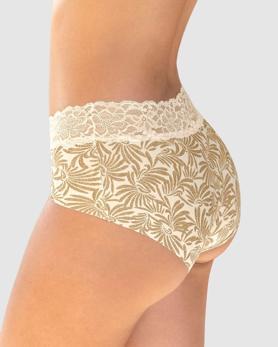 Panty hípster en tela ultraliviana con franja de SmartLace®