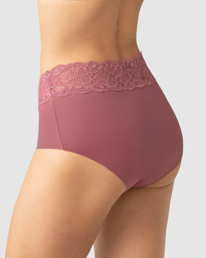 Panty hípster en tela ultraliviana con franja de encaje#color_b90-vino-medio