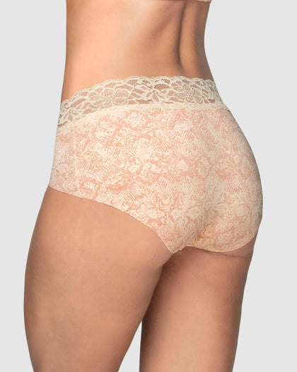 Panty hípster en tela ultraliviana con franja de encaje#color_b96-estampado-piton