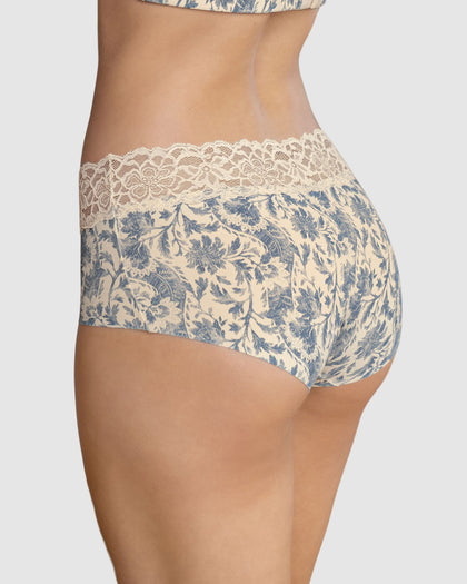 Panty hípster en tela ultraliviana con franja de encaje#color_b97-estampado-flores-azul