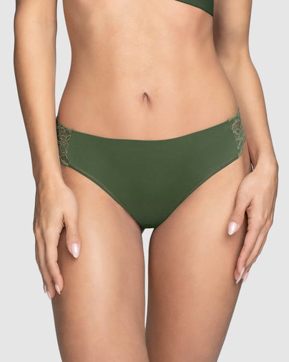 Brasilera invisible con toques de encaje en laterales#color_610-verde-militar