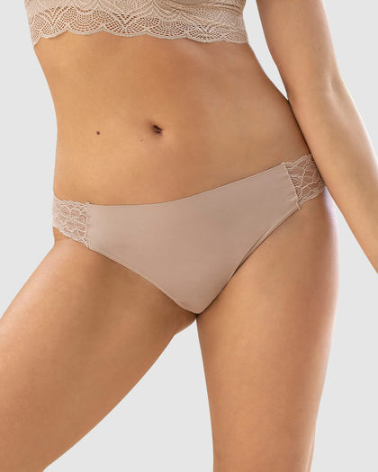 Brasilera invisible con toques de encaje en laterales#color_802-cafe-claro