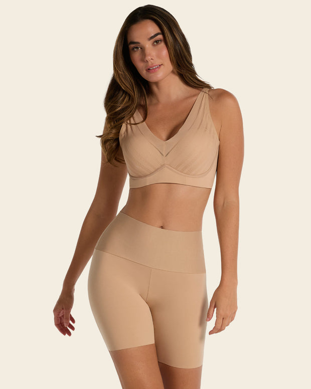 Short de control moderado aspecto invisible con fajón antideslizante