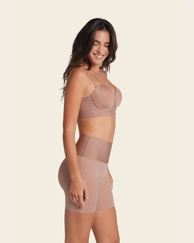 Paquete x 2 shorts de control moderado aspecto invisible con fajón antideslizante