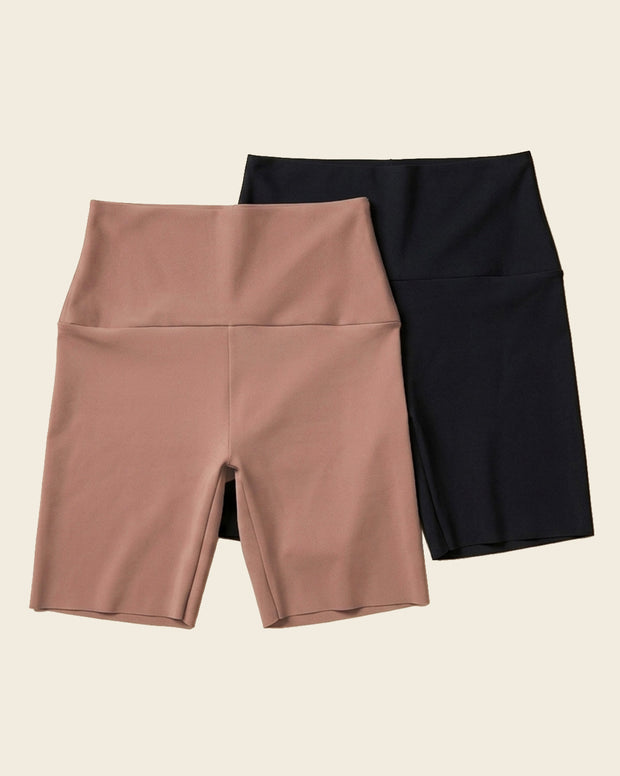 Paquete x 2 shorts de control moderado aspecto invisible con fajón antideslizante